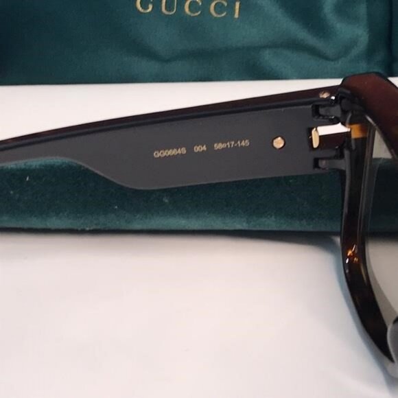 New Authentic Gucci Tortoise Shell Sunglasses GG0664s 004 - Picture 11 of 12